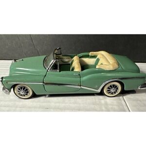 FRANKLIN MINT 1:43 1953 BUICK SKYLARK CONVERTIBLE CAR GREEN Missing Front Tire